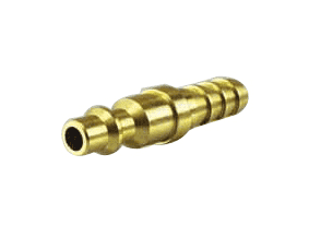 QPH04B Jason Industrial Brass Air Coupler - Industrial Quick Connect - Plug x Hose End 1/4" (Barbed)