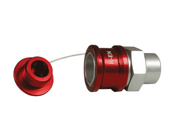 R-EN-P Dixon 3/4" NPT Anodized Aluminum Flomax R Series Connector - Engine Oil Nozzle with Plug