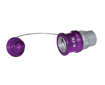 R-TN-P Dixon 3/4" NPT Anodized Aluminum Flomax R Series Connector - Transmission Fluid Nozzle with Plug
