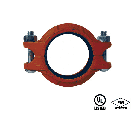 R78BU Dixon Ductile Iron Rigid Coupling with Buna-N Gasket - Series R, Style 5 - 8" Nominal Size - 8.625" Pipe OD