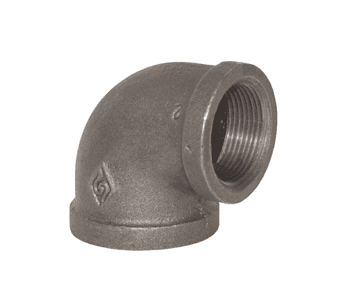 REL2015 Dixon 150# Iron NPT Threaded Reducing 90 deg. Elbow - 2" Female NPT x 1-1/2" Female NPT