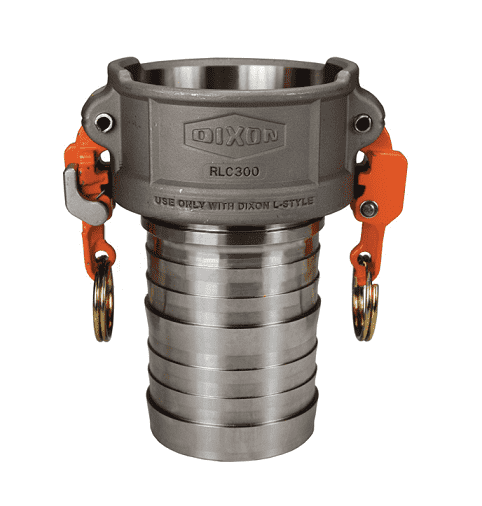 RLC150EZ Dixon 1-1/2" 316 Stainless Steel Safety EZ Boss-Lock Type C Cam and Groove Coupling - Coupler x Hose Shank
