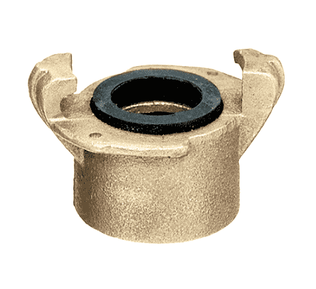 SB-BR1 by Kuriyama | Two Lug Female Threaded Sand Blast Coupling | 1-1/4" Hose Size | 1-1/4" Female NPT | 110 PSI | Brass