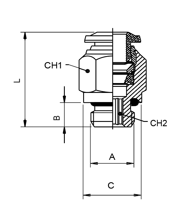 57020-12-3/8 by AIGNEP | 57 Series | Male Metal Release Collet | 12mm Tube x 3/8" Male BSPP | Straight | Pack of 10