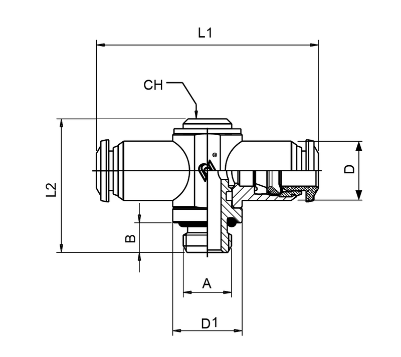 57560-5-1/8 by AIGNEP | Banjo Series | Double Banjo Body | 5mm x 1/8" BSPP | Nickel Plated Brass | Pack of 10