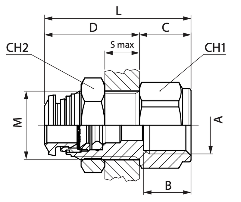 89055-08-06 by AIGNEP | 89 Series | Female Bulkhead Connector Metal Release Collet | 1/2" Tube x 3/8" NPTF Female | Pack of 10