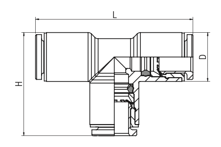 56230-3 by AIGNEP | 56 Series | Mini Composite Union | 3mm | Tee | Pack of 10