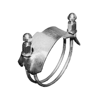 SDBCR-8 Kuriyama Zinc Plated Carbon Steel Spiral Double Bolt Clamp - (For Clockwise Spiral Hoses) - 8"