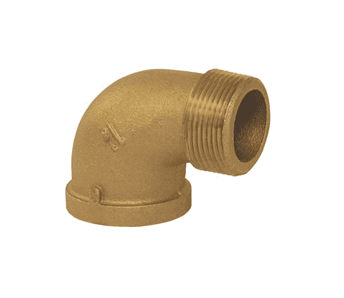 SE9010B Dixon 125# Brass NPT Threaded 90 deg. Street Elbow - 1" Male NPT x 1" Female NPT