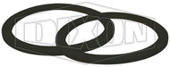 B54BMP-SK150 Dixon Valve 1-1/2" Sanitary In-Line Sight Glass Replacement Seal Kit - Two Black Buna Gaskets