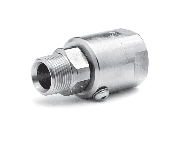 SS12MP75XFP75-NI-86-TFE by Super Swivel | 15009-NI-86-TFE | Automatic Car Wash Swivel | 3/4-14 Male Pipe NPTF x 3/4-14 Female Pipe NPTF | Straight | Electroless Nickel | TFE Seal