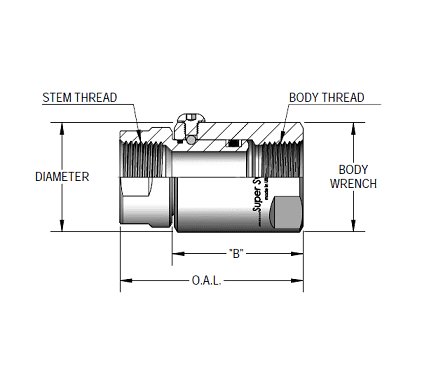 SS4FP25XFP25-Ni-ETP by Super Swivel | 1005-Ni-ETP | 1/4-18 Female Pipe NPTF x 1/4-18 Female Pipe NPTF | 0.250" Through Hole | Straight | Electroless Nickel | Extreme Viton® Seal