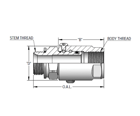 SS12DBMBSPP12XFBSPP12-Z-AL by Super Swivel | #50501 | G 3/4-14 Male BSPP x G 3/4-14 Female BSPP | 0.630" Through Hole | Straight | Zinc | AFLAS Seal