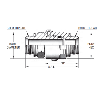 SS12DBMBSPP12XMBSPP12-Z-AL by Super Swivel | #51501 | G 3/4-14 Male BSPP x G 3/4-14 Male BSPP | 0.657" Through Hole | Straight | Zinc | AFLAS Seal