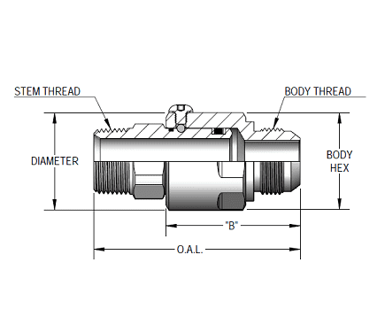 SS20MP125XMJ20-Ni-AL by Super Swivel | 1874-Ni-AL | 1-1/4-11-1/2 Male Pipe NPTF x 1-5/8-12 Male 37° JIC | 1.078" Through Hole | Straight | Electroless Nickel | AFLAS Seal