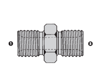 SS9000-02-02 Adaptall Stainless Steel-02 Male BSPP x -02 Male BSPP Adapter