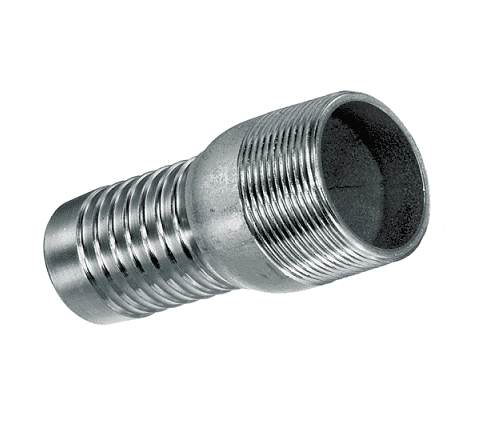 SSN304-050 by Kuriyama | Hose Nipple | 1/2" Male NPT x 1/2" Hose Shank | 125 PSI | 304 Stainless Steel