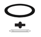 40MP-E250 Dixon 2-1/2" EPDM Sanitary Clamp Gasket - Black