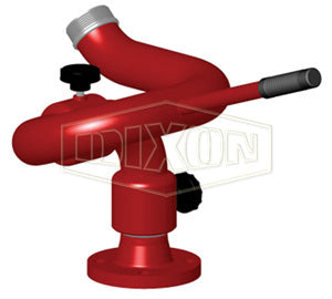 FP475S Dixon Carbon Steel FirePro Monitor - 4" Flange Inlet - 2-1/2" Male NST(NH) Outlet - 2-1/2" Waterway