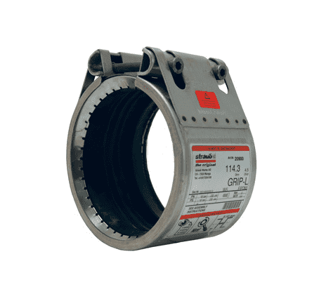 STR20500 Dixon 2-1/2" Stainless Steel Straub Grip-L Axial Restraint Pipe Coupling - 2.87" Actual Pipe OD - 2.85" to 2.90" Pipe OD Range - 450 PSI