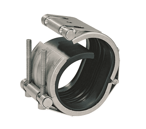 STR35351 Dixon 3" Stainless Steel Straub Open-Flex 1L Coupling - 3.50" Actual Pipe OD - 3.44" to 3.56" Pipe OD Range - 232 PSI