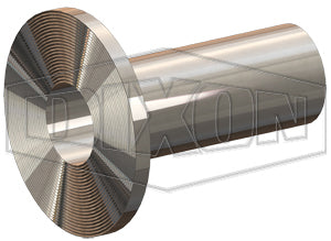 T14VB-300PL Dixon Valve 3" Tube OD 316L Stainless Steel BioPharm Stub Adapter (PL Finish SF1)