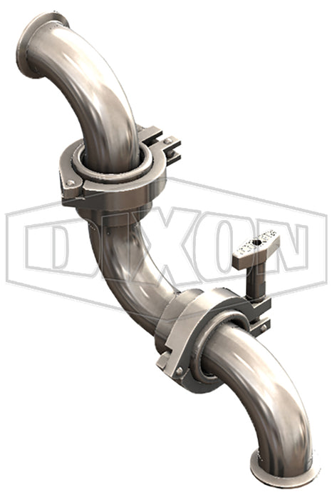 SJSS400SCC170 Dixon Valve SJSS Series Sanitary Swivel - 4" - Style 70 - Clamp Ends - Silicone - 316L Stainless Steel