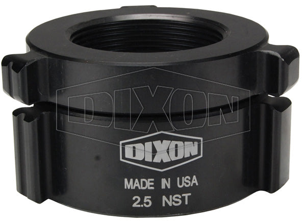 N53-45F40T Dixon Aluminum Swivel Female x Rigid Female Adapter - Style N53 - Rocker Lug - 4-1/2" Female NST(NH) x 4" Female NPT - Old Part #: ASF45F40T