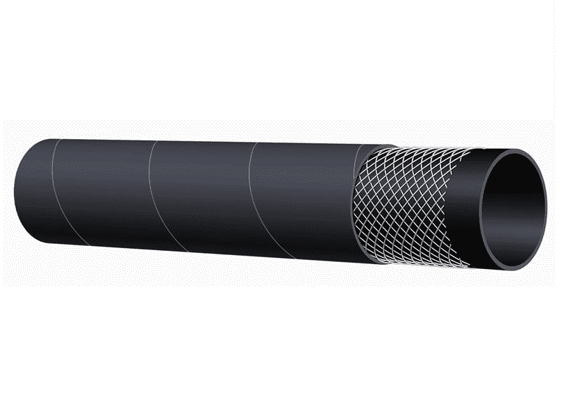 T253AA800X100 Alfagomma by Kuriyama | Layflat Water Discharge Hose | Black | 8" ID | 8.46" OD | 150 PSI | EPDM | 100ft Length