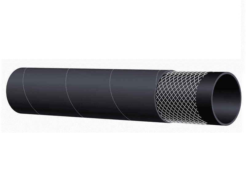 T254AA200X100 Alfagomma by Kuriyama | Water Discharge Hose | Black | 2" ID | 2.40" OD | 150 PSI | SBR | 100ft Length