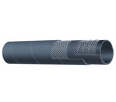 T600AA100X25 Alfagomma by Kuriyama | Hard Wall Marine Exhaust Hose | USCG/SAE J1527 B2 | Black | 1" ID | 1.38" OD | 75 PSI | 25ft Length