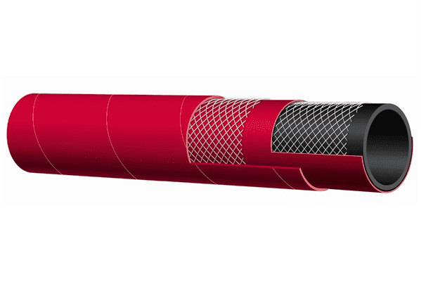 T605AH200X100 Alfagomma by Kuriyama | Red Petroleum S & D Hose | 2" ID | 2.40" OD | 150 PSI | 100ft Length