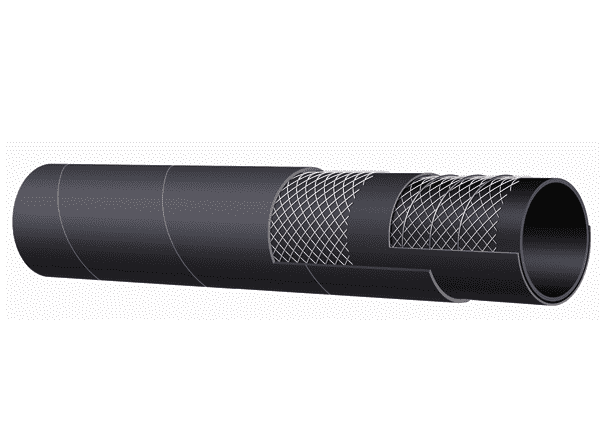 T620AA600X20 Alfagomma by Kuriyama | Black Fuel & Oil S & D Hose | 6" ID | 6.69" OD | 300 PSI | 20ft Length