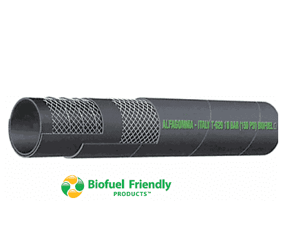 T629AA100X100 Alfagomma by Kuriyama | Black Biofuel Petroleum S & D Hose | 1" ID | 1.38" OD | 150 PSI | 100ft Length