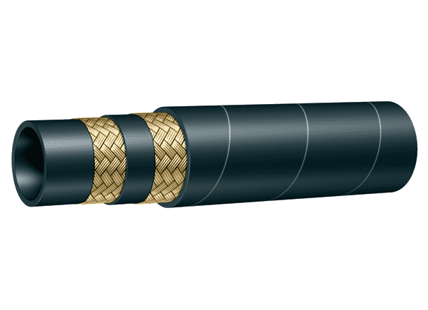 T631AA075X100 Alfagomma by Kuriyama | Hot Tar & Asphalt Applicator Delivery Hose | Black | 3/4" ID | 1.26" OD | 300 PSI | 100ft Length
