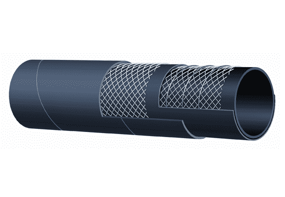 T720AA300X100 Alfagomma by Kuriyama | Bulk Material S & D Hose | Black | 3" ID | 3.54" OD | 150 PSI | 100ft Length