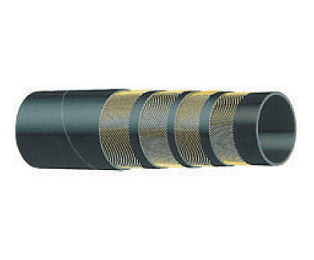 T740AA200X100 Alfagomma by Kuriyama | High Performance Concrete Pumping Hose | Black | 2" ID | 2.72" OD | 1275 PSI | Reinforced Steel | 100ft Length