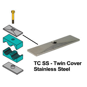 TC4SS ZSi-Foster | Beta Clamp | Twin Series | Group T4 Cover Plate | Stainless Steel