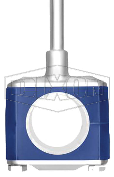 B24-HP-G075 Dixon Valve Sanitary Hang Plate Tube Block Hanger - 3/4" Tube OD - Stainless Steel with Silicone Insert