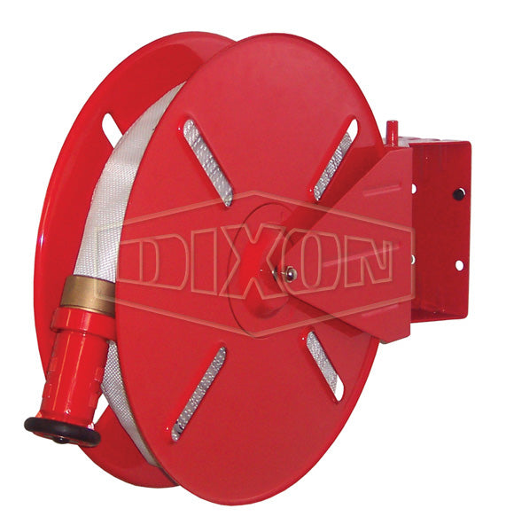 HSR25-24 Dixon Steel Swing Type Hose Storage Reel - 2-1/2" Hose Size - Holds 100ft of Lightweight Hose or Rubber Lined Hose